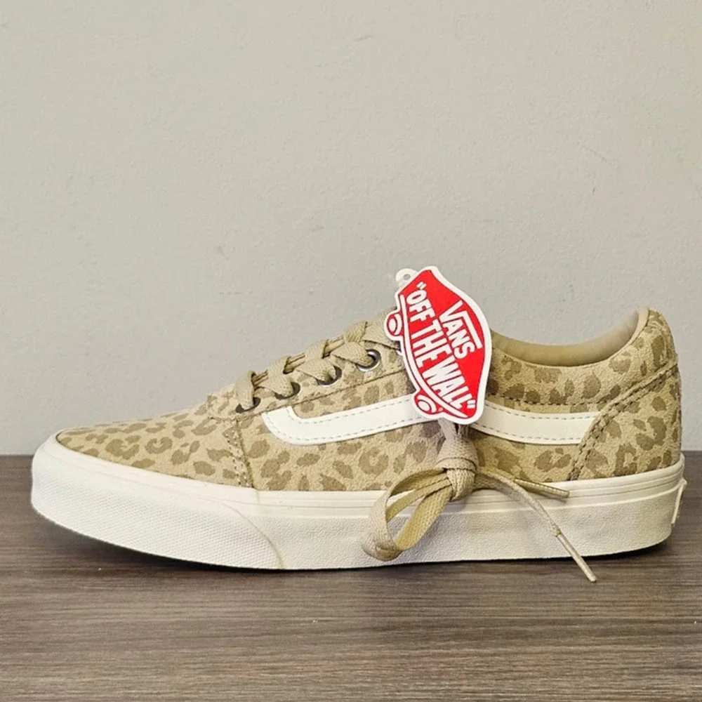 Vans Women's Ward Animal Print Sneakers Size 6.5 White/Brown NWT - Picture 4 of 7
